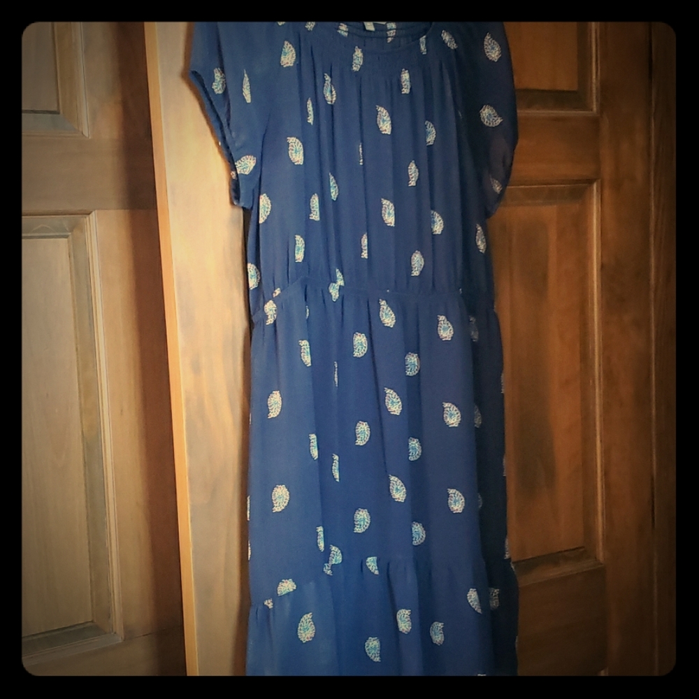 Daisy Fuentes slip peasant dress